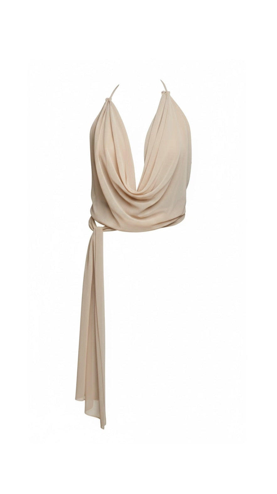 The halter drape